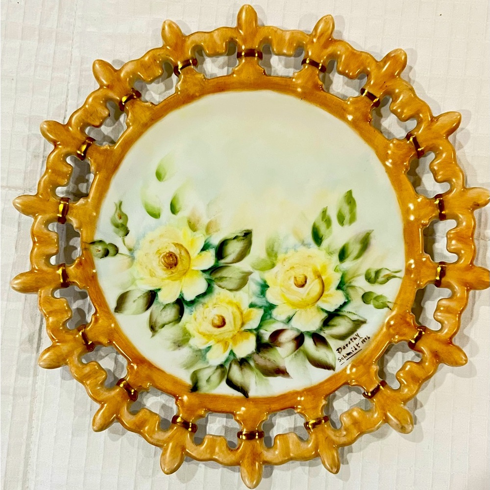 Decorative Floral Porcelain Plate-1986